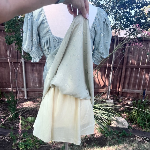 💖 Urban Outfitters Light Green Persephone Mini Dress - Picture 13 of 17